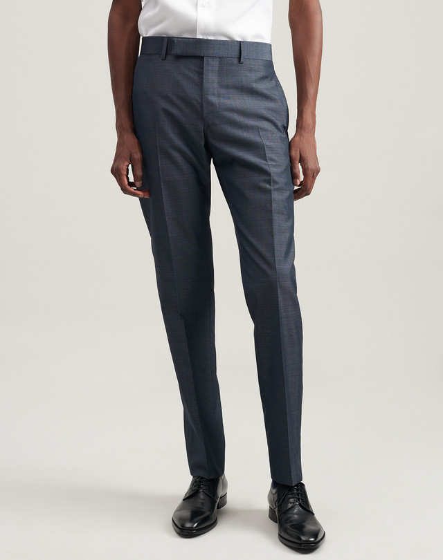 DUNHILL Prince of Wales Wool-Silk Kensington Formal Trousers FORMAL TROUSERS Man f