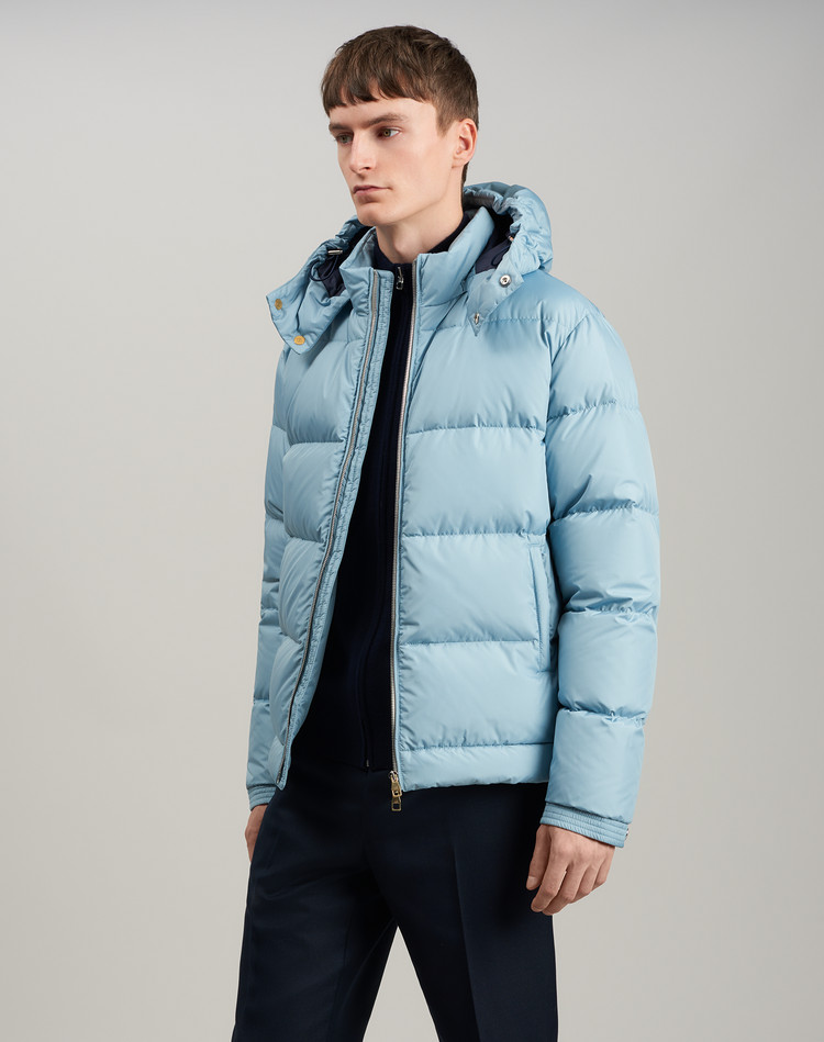 mens hooded down parka