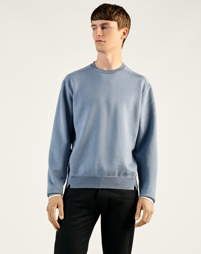 DUNHILL Knitted Cotton Cashmere Sweatshirt SWEAT-SHIRTS Man f