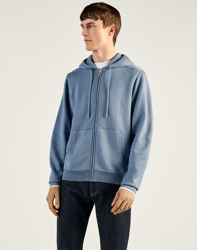 DUNHILL Knitted Cotton Cashmere Hoodie SWEATSHIRTS Man f