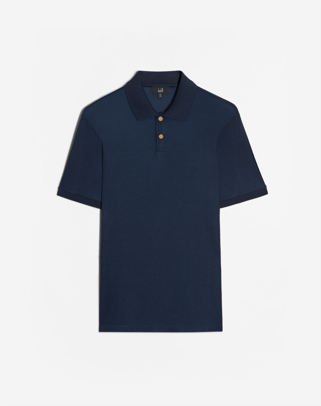 DUNHILL Classic Silk Pique Polo POLOS Man f