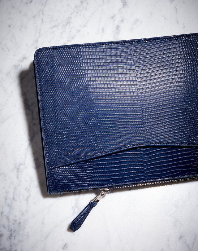 DUNHILL Сумка-визитка Duke на молнии из кожи ящерицы СУМКА-ВИЗИТКА Для Мужчин f