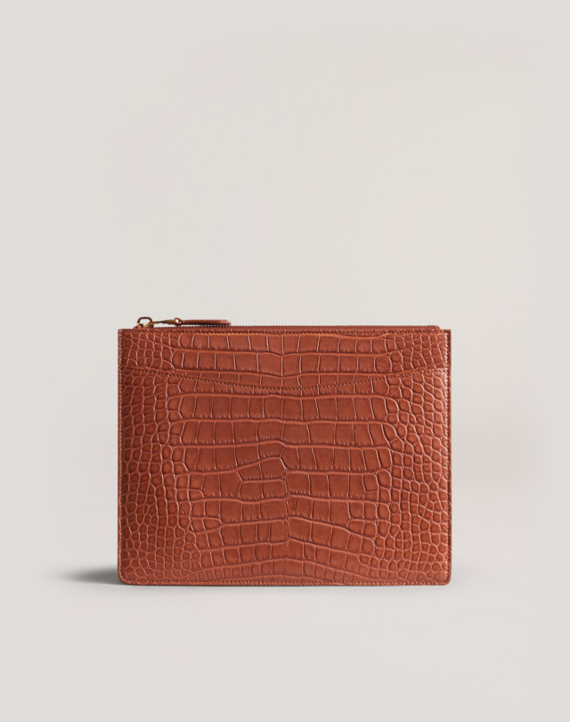 DUNHILL Duke Alligator Zip Pouch
 POUCHES Man f