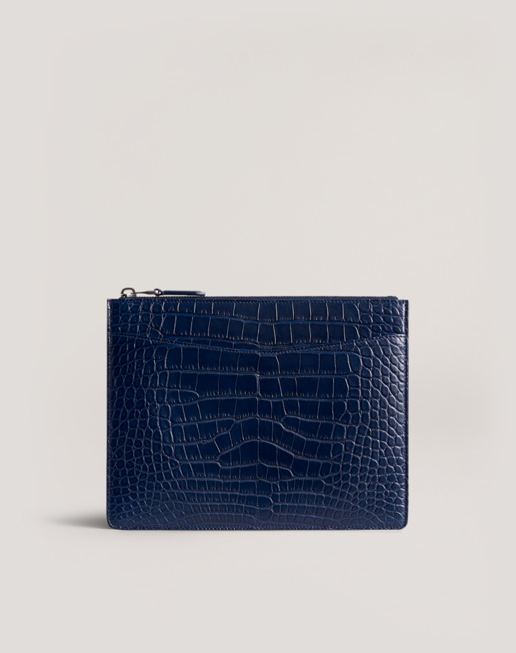 DUNHILL POUCHES Man Duke Alligator Zipped Pouch
 f