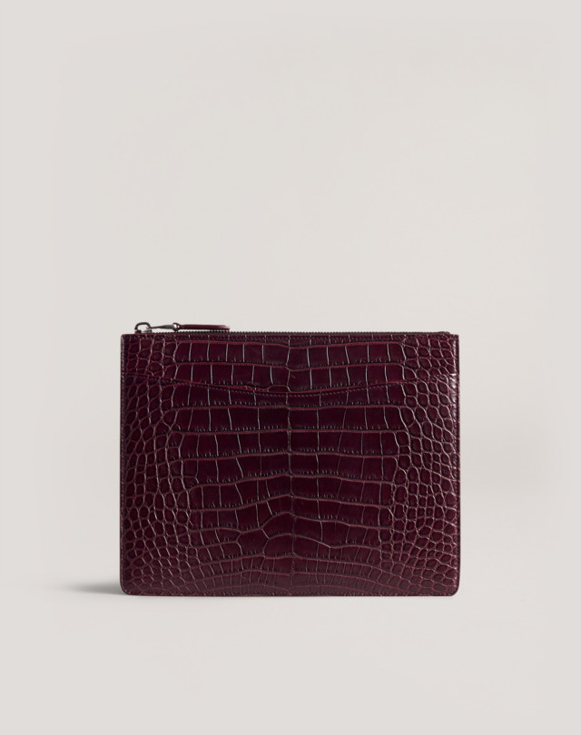 DUNHILL Duke Alligator Zip Pouch
 POUCHES Man f