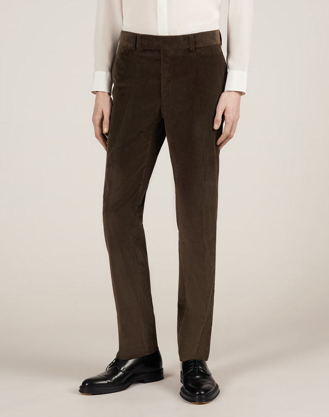 DUNHILL Corduroy Kensington Trousers FORMAL TROUSERS Man f