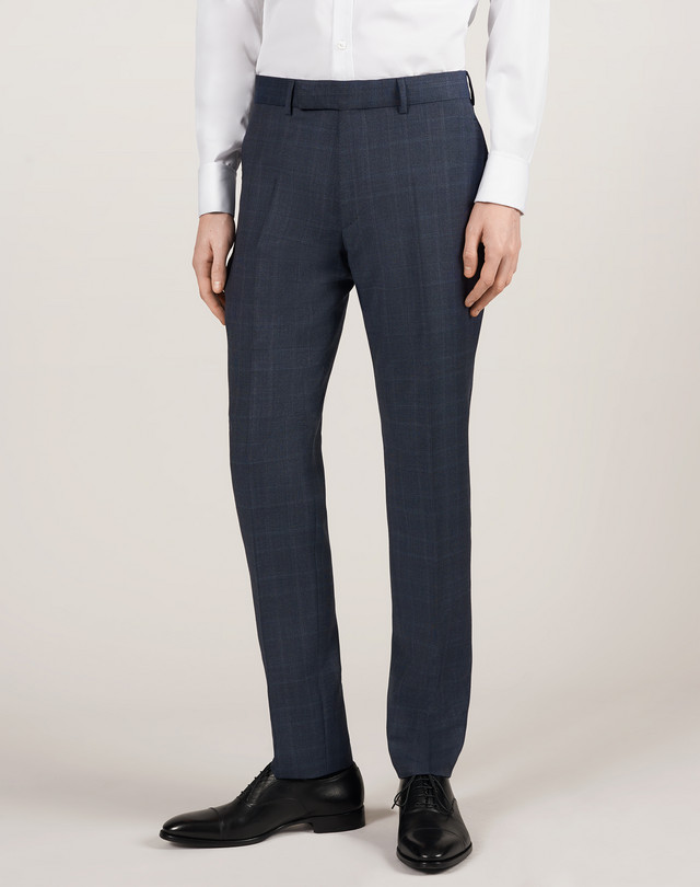 DUNHILL Super 150 Check Mayfair Trousers FORMAL TROUSERS Man f