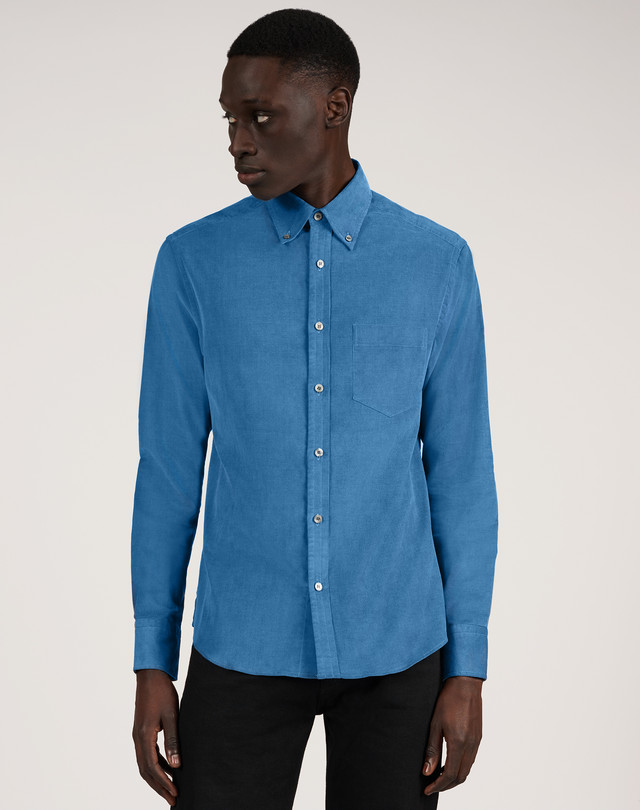 DUNHILL Light Corduroy Shirt LONG SLEEVE CASUAL SHIRTS Man f