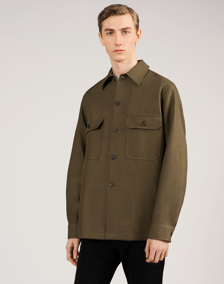 Men's Cotton Linen Overshirt | dunhill EG Online Store