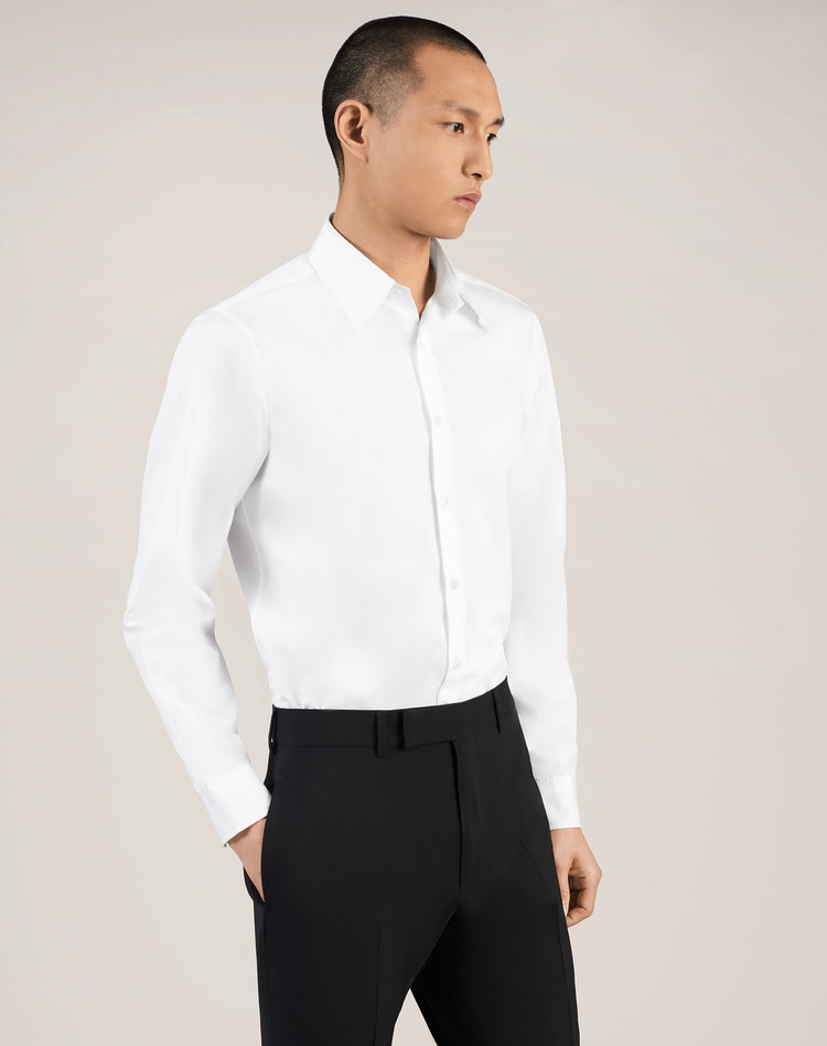 white poplin shirt mens