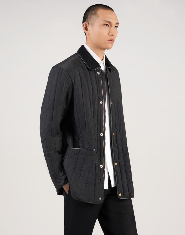 dunhill ダンヒル キルティング ジャケット コート ネイビー