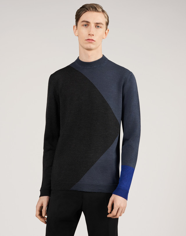 Men's Merino Silk Deco Diamond Crew | dunhill US Online Store