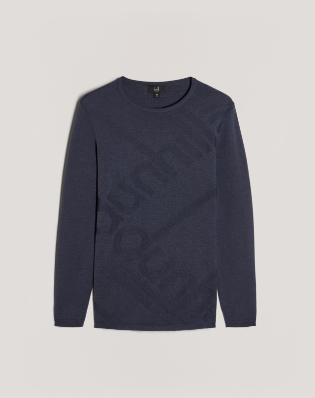 DUNHILL dunhill Longtail Merino Silk Crew JUMPERS Man f