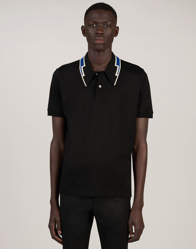DUNHILL Deco Tipping Cotton Pique Ss Polo POLOS Man f