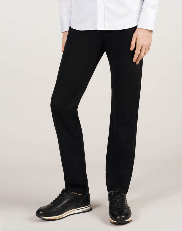 DUNHILL Cotton Cashmere 5 Pocket Trouser CHINOS Man f