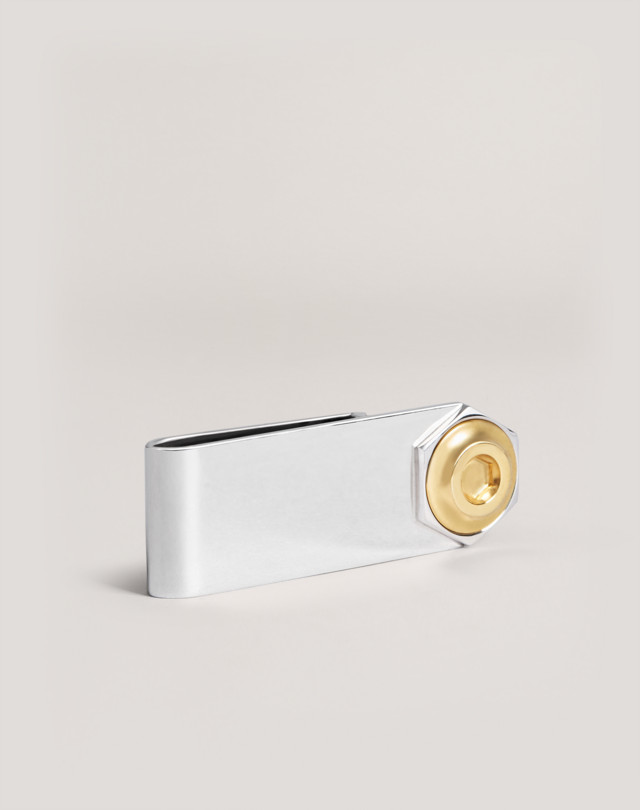 DUNHILL Fermasoldi con dettagli esagonali MONEYCLIPS Uomo f
