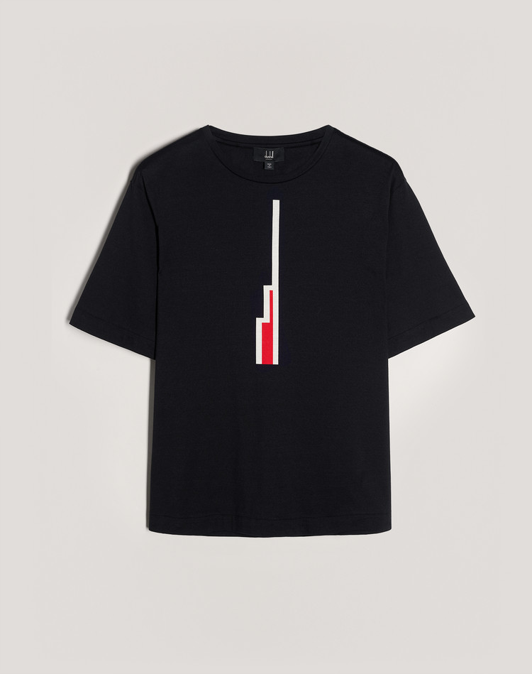 white black red graphic tee