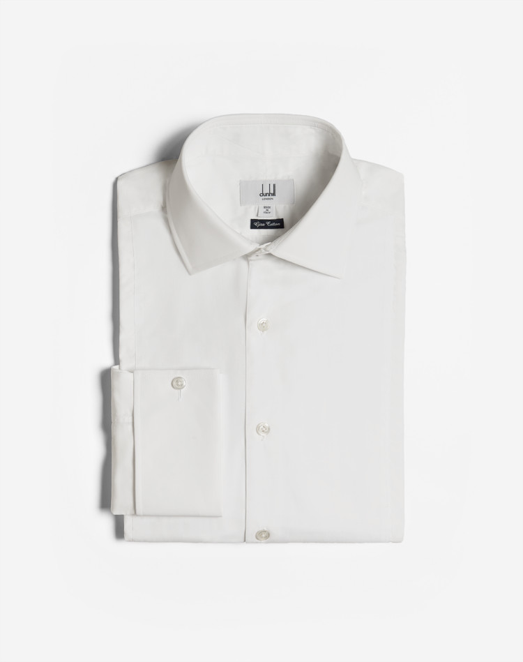 DUNHILL FORMAL SHIRTS Man Giza Cotton Evening Shirt f