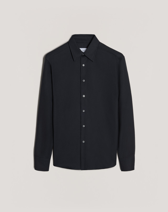 DUNHILL Cotton-Cashmere Twill Classic Shirt LONG SLEEVE CASUAL SHIRTS Man f