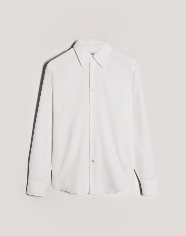 DUNHILL Cotton-Cashmere Twill Classic Shirt LONG SLEEVE CASUAL SHIRTS Man f