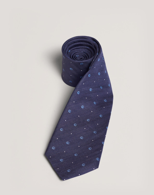 DUNHILL Hex Bolt Printed Silk Tie PRINTED TIES Man f