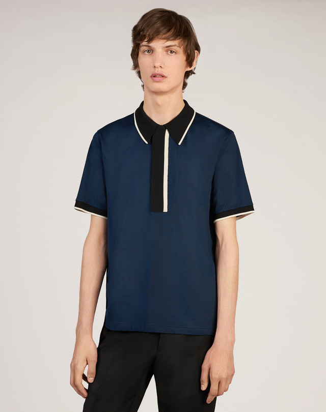 DUNHILL Deco Placket Cotton SS Polo POLOS Man f
