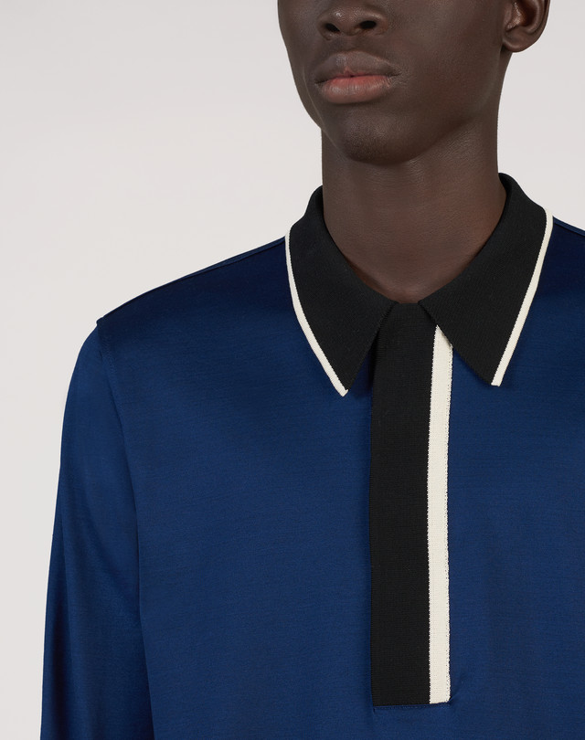 dunhill long placket polo