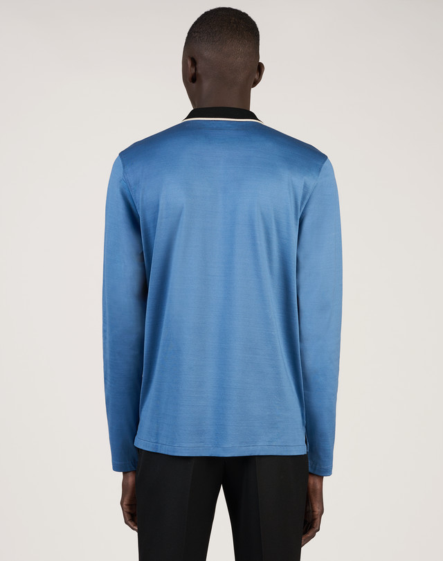 dunhill long placket polo