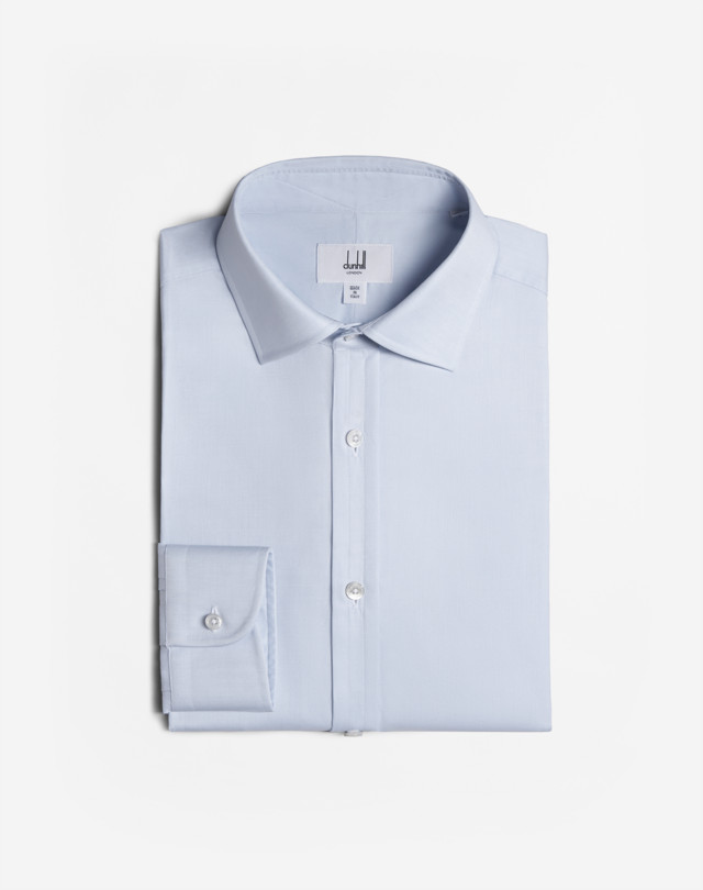 Men's Pale Blue Cotton Twill Formal Shirt