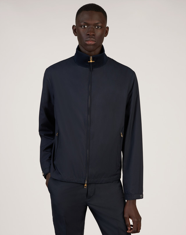 Men's Lightweight Silk Windbreaker Jacket dunhill JO Online Store