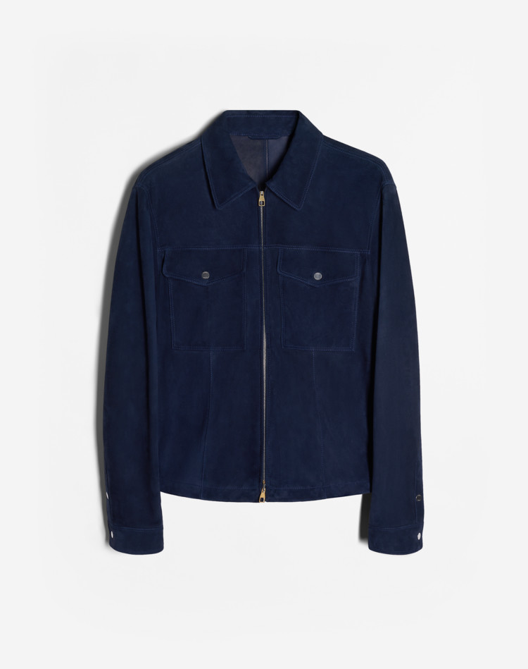 Suede Shirt Jacket DUNHILL LEATHER JACKETS Man Suede Shirt Jacket f