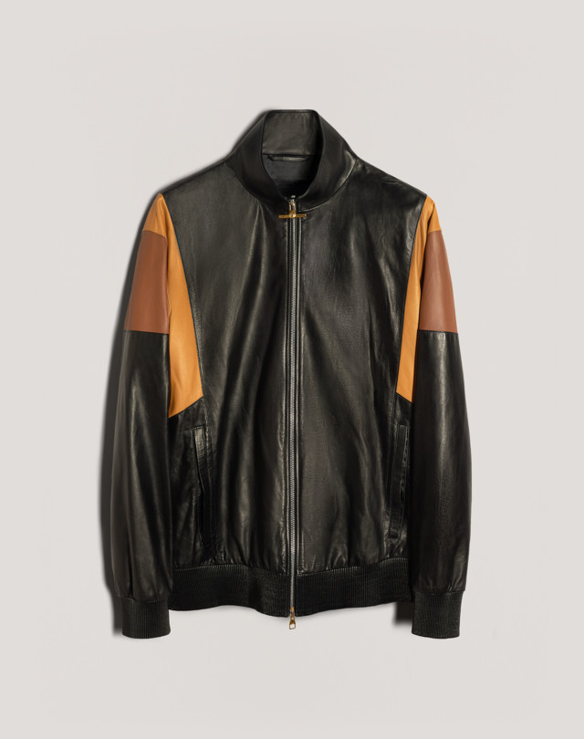メンズ レザー ブロックトラックジャケット | dunhill JP