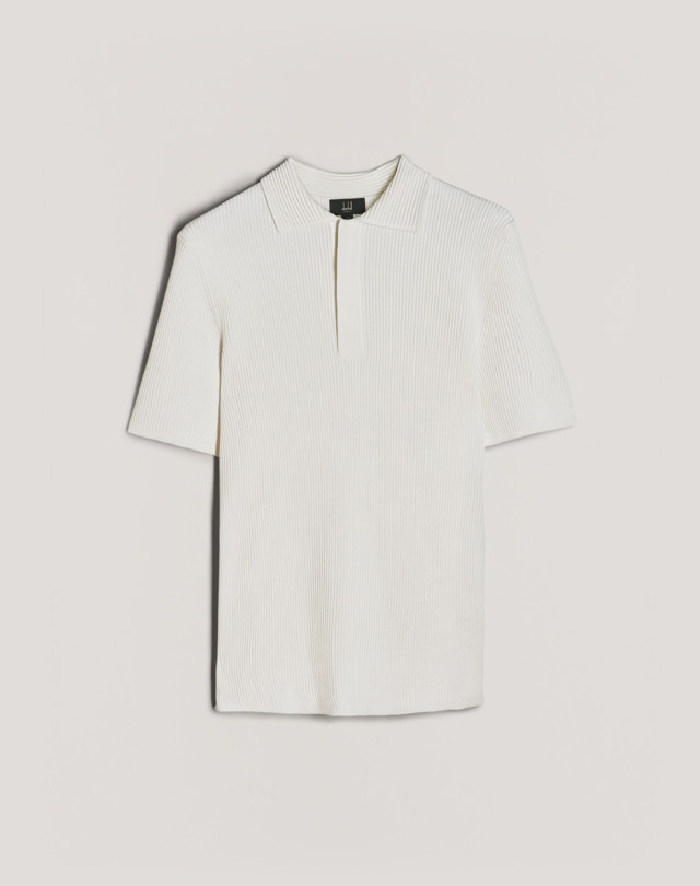 DUNHILL Ottoman Rib SS Polo KNITTED POLOS Man f