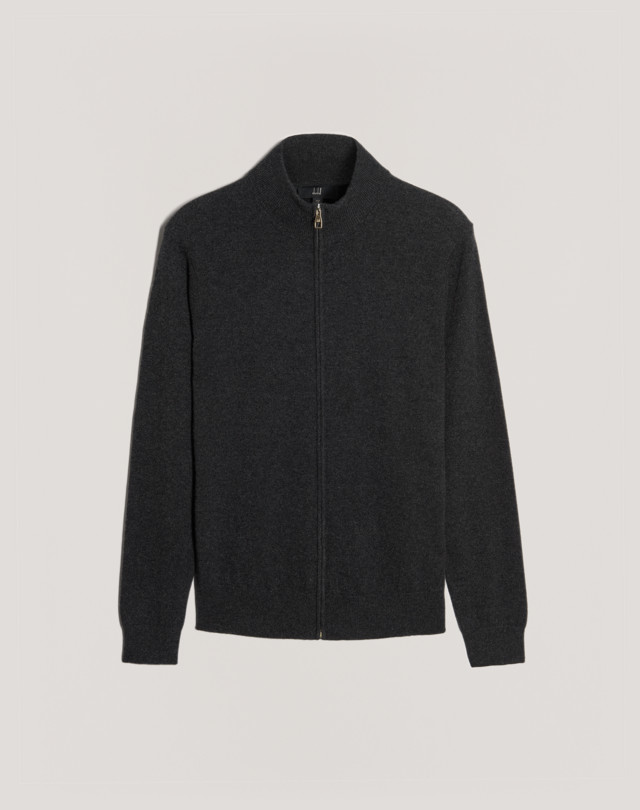 DUNHILL CASHMERE ZIP THROUGH JUMPERS Man b