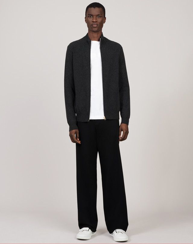 DUNHILL CASHMERE ZIP THROUGH JUMPERS Man r