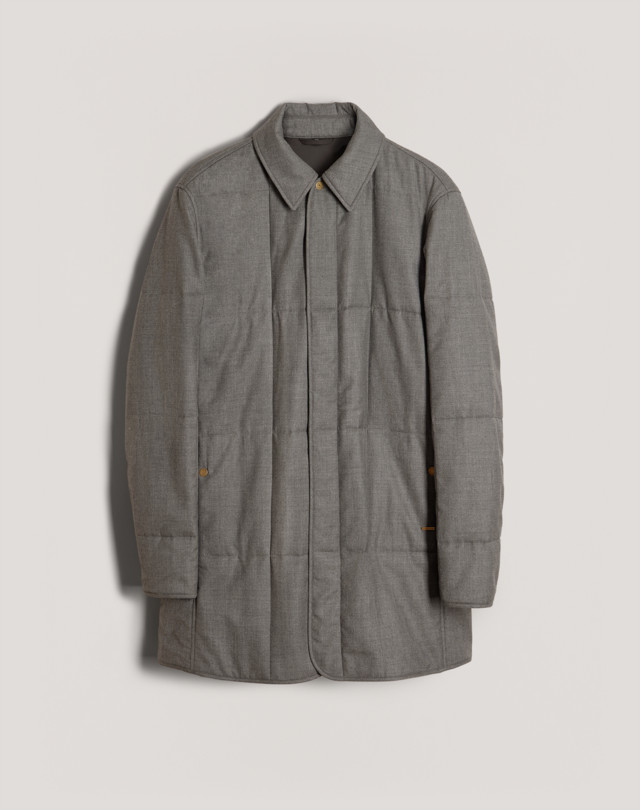 DUNHILL CASHMERE QUILTED COAT QUILTED JACKETS Man f