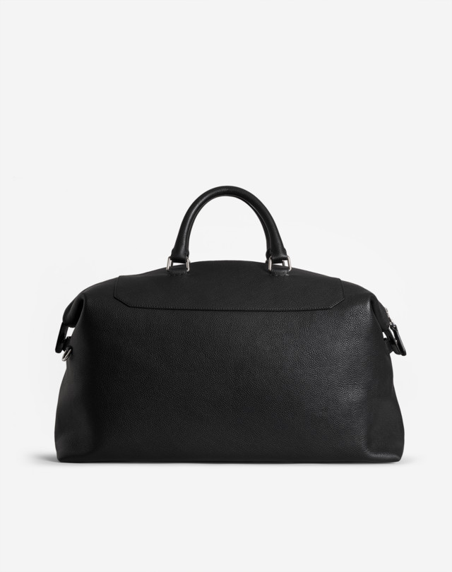 black leather holdalls