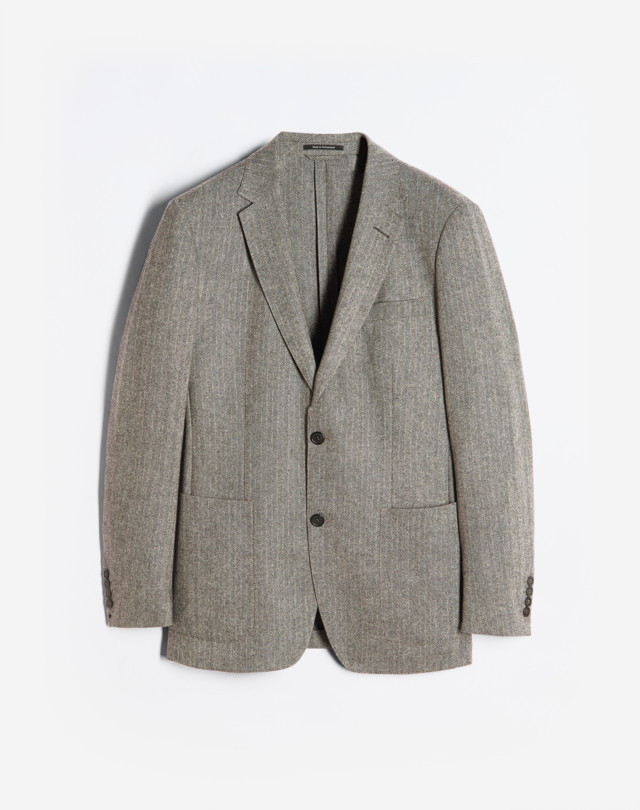 DUNHILL WOOL CASHMERE HERRINGBONE MAYFAIR JACKET BLAZER Man b