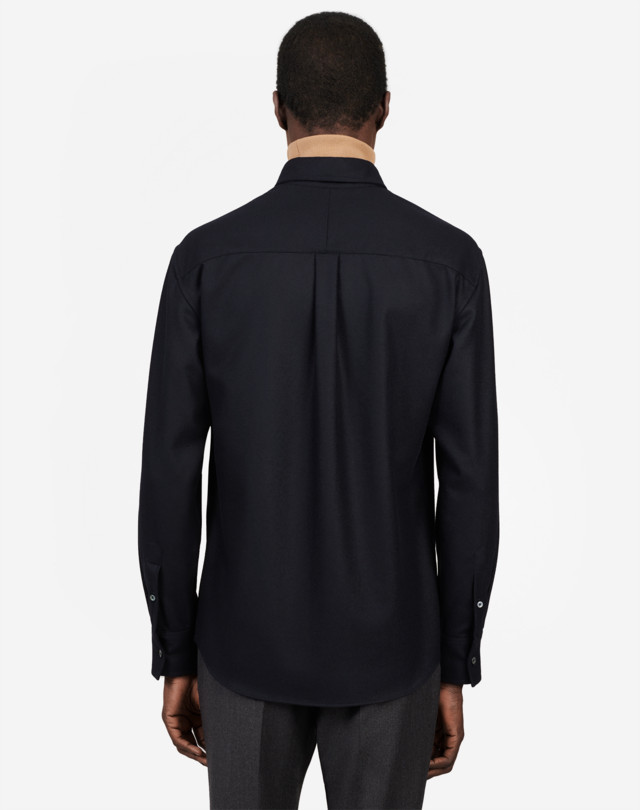 DUNHILL WOOL TWILL FLANNEL SHIRT LONG SLEEVE CASUAL SHIRTS Man e
