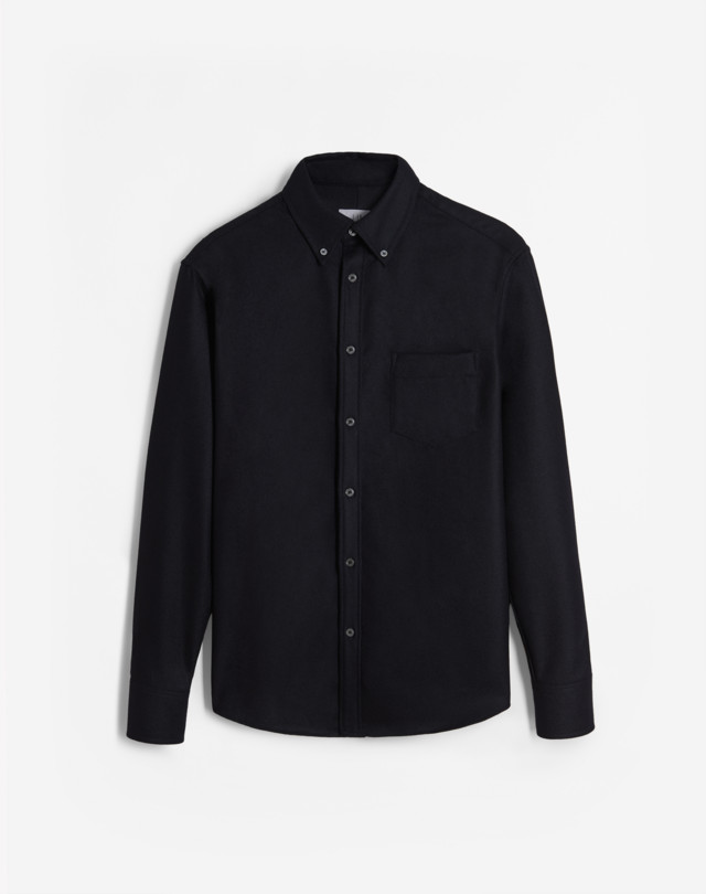 DUNHILL WOOL TWILL FLANNEL SHIRT LONG SLEEVE CASUAL SHIRTS Man f