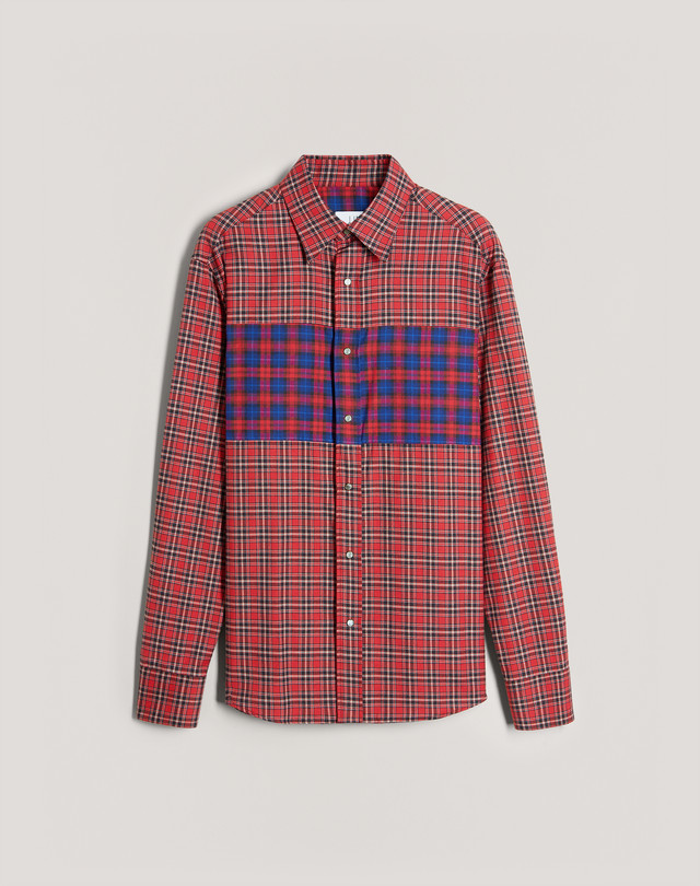 DUNHILL COTTON FLANNEL CHECK SHIRT LONG SLEEVE CASUAL SHIRTS Man f