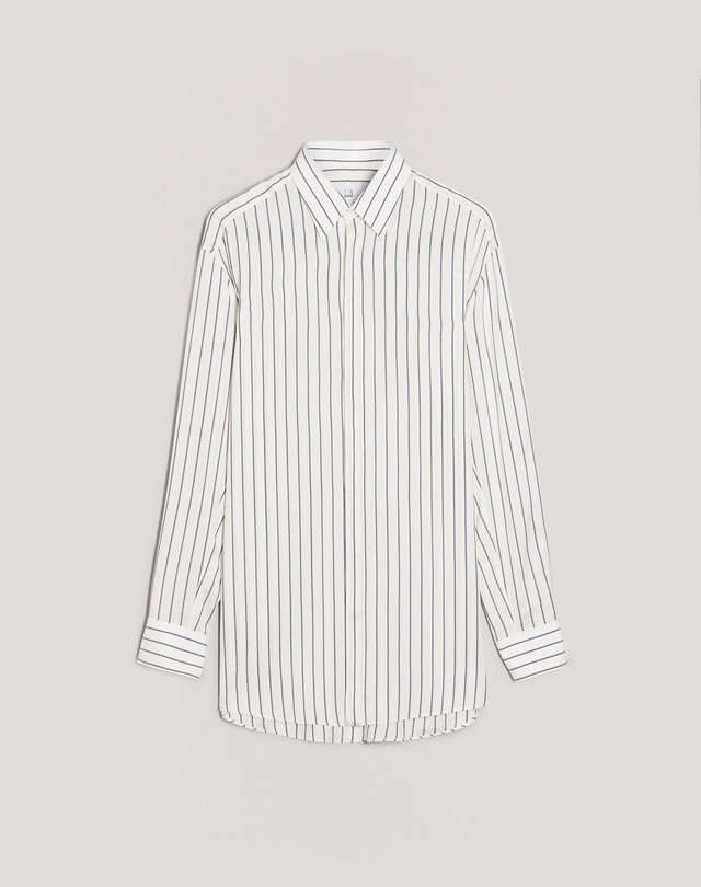 DUNHILL SILK SPLIT HEM SHIRT LONG SLEEVE CASUAL SHIRTS Man f