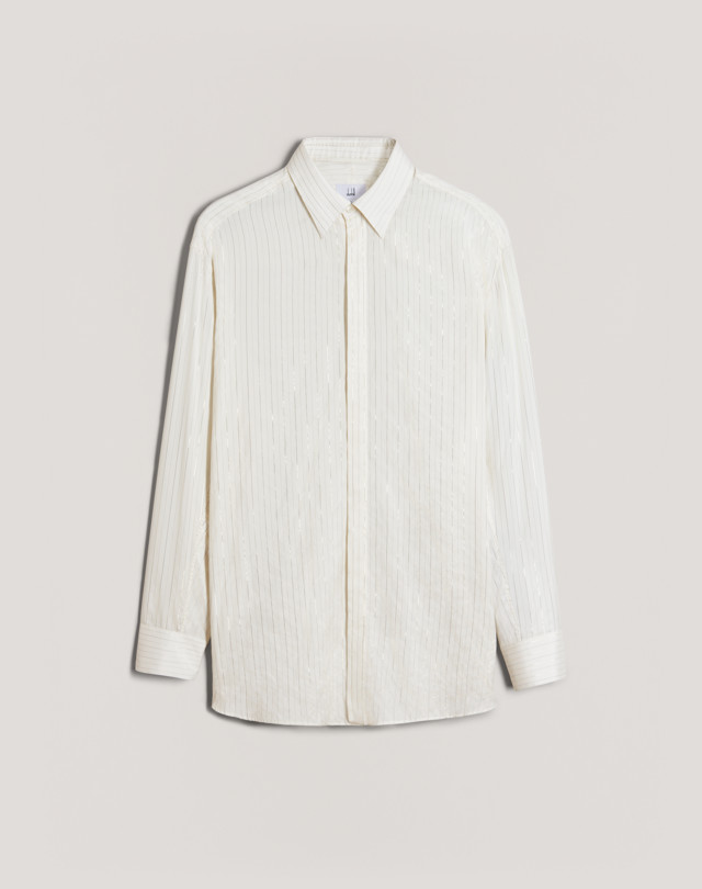 DUNHILL SILK SPLIT HEM SHIRT LONG SLEEVE CASUAL SHIRTS Man f