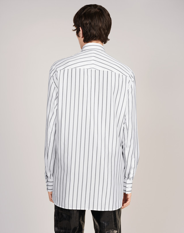 Men's Black White LYOCEL SILK WRAP SHIRT | dunhill UK Online Store