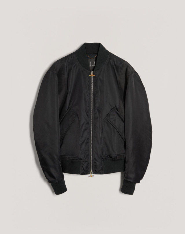 DUNHILL CONTRAST PANEL BOMBER BOMBER JACKETS Man f