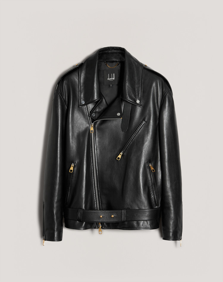 LEATHER DUKE BIKER DUNHILL LEATHER JACKETS Man LEATHER DUKE BIKER f