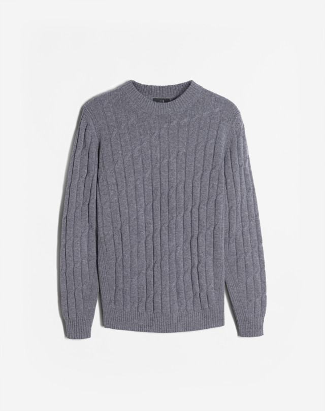 Men's CASHMERE KNURL CABLE JUMPER | dunhill UK