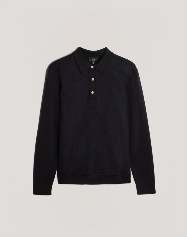 DUNHILL FELTED FRONT POLO KNITTED POLOS Man f