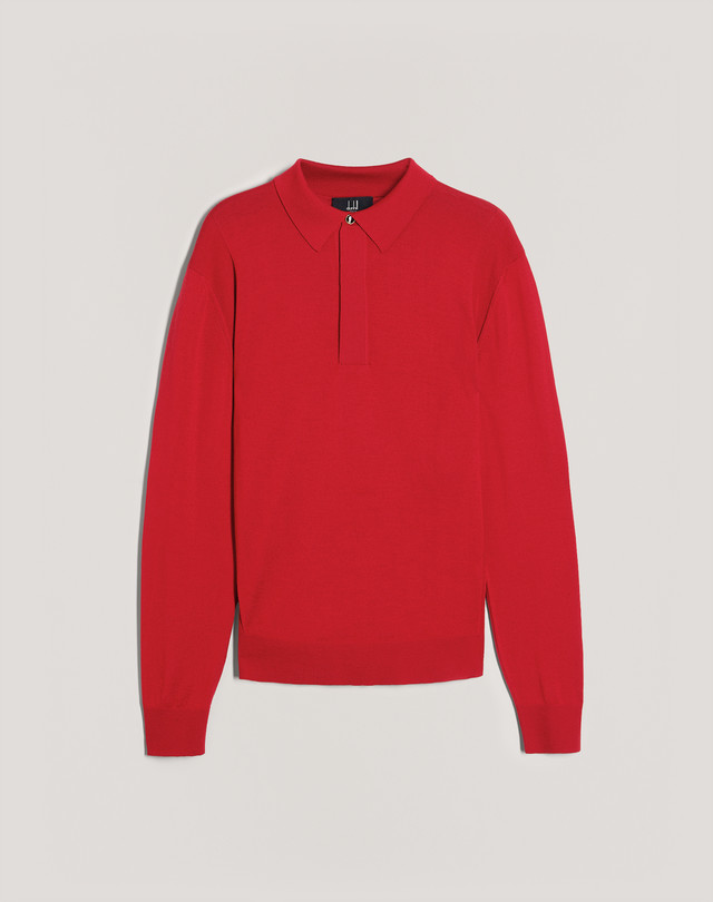 DUNHILL GESTRICKTES POLOSHIRT Herren f