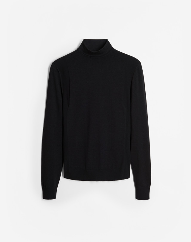 Men's Black HARNESS HIGH NECK JUMPER | dunhill US Online Store